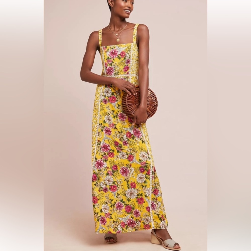 NWOT Farm Rio Cantonal Maxi Dress in Yellow- SMALL